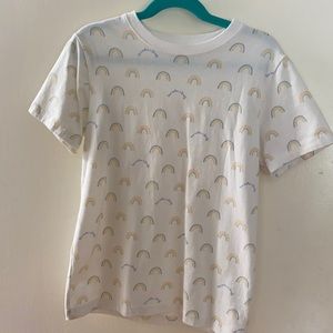 Janie & Jack size 8 rainbow print tee EUC